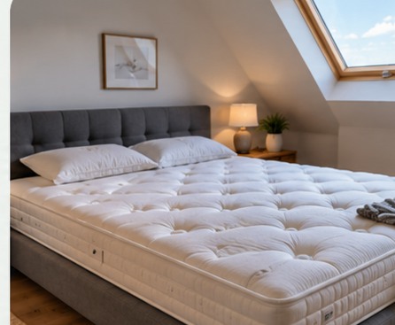 Matelas dans une chambre sous les combles